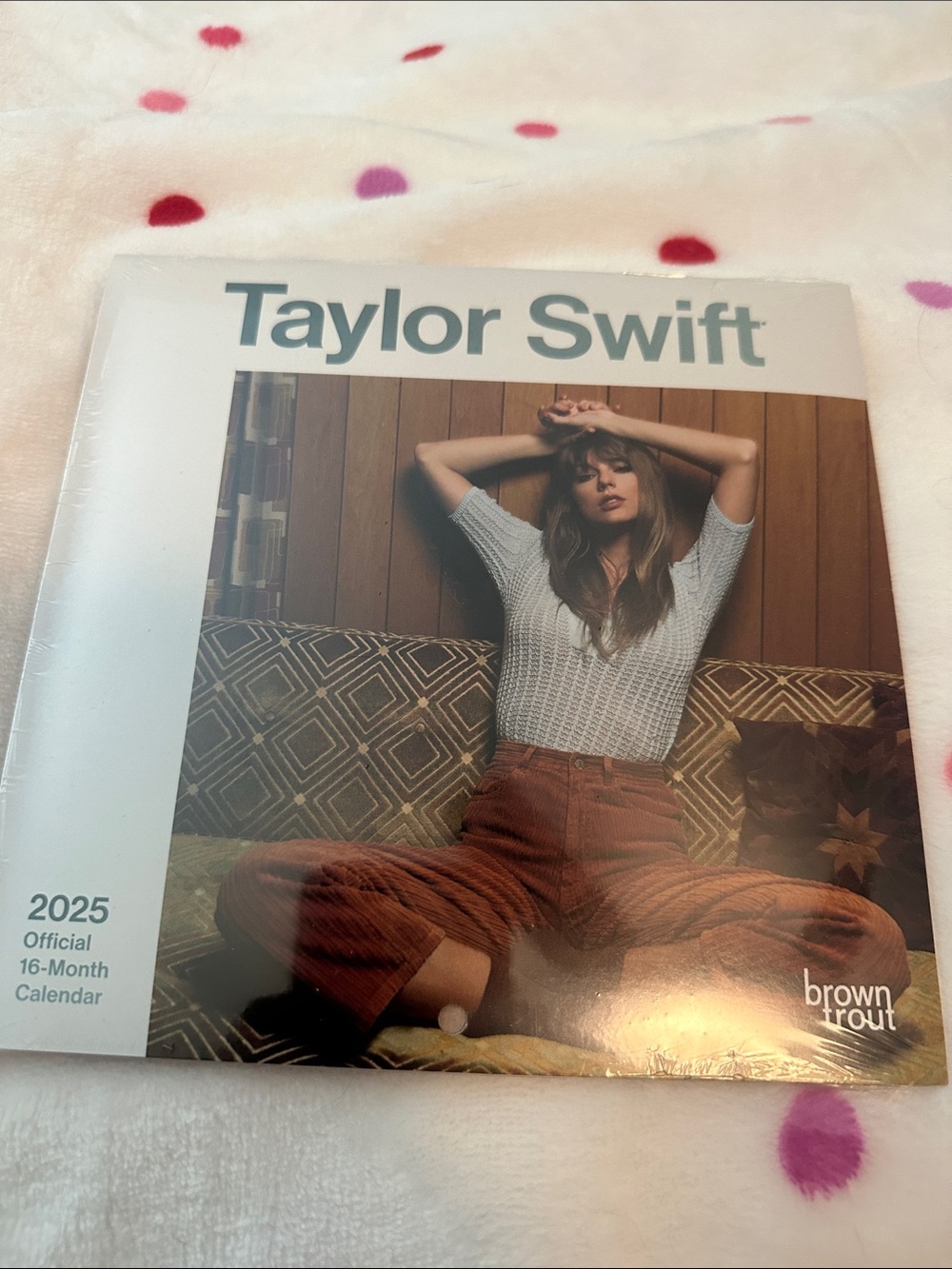 NWT 2025 Taylor Swift Calendar – White & Brown Cover